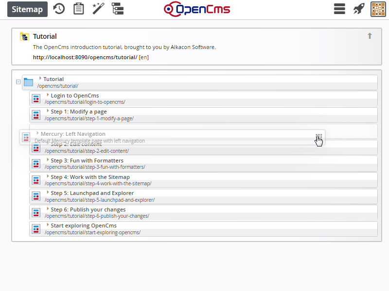 Create a new page (c) CC BY-NC-SA / Alkacon Software - http://alkacon.com Create a new page